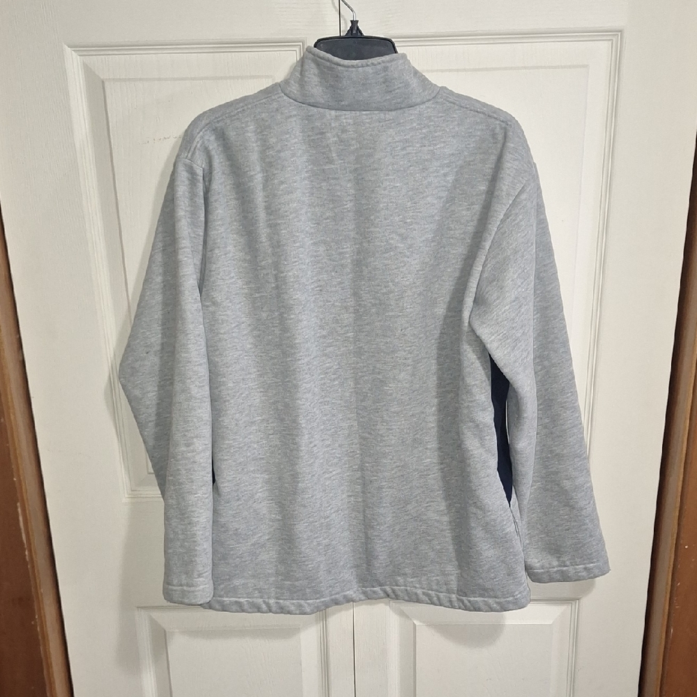 Vintage Adidas Gray/Navy Blue Mesh Lined Zip Up Athletic Jacket-L - Picture 4 of 7